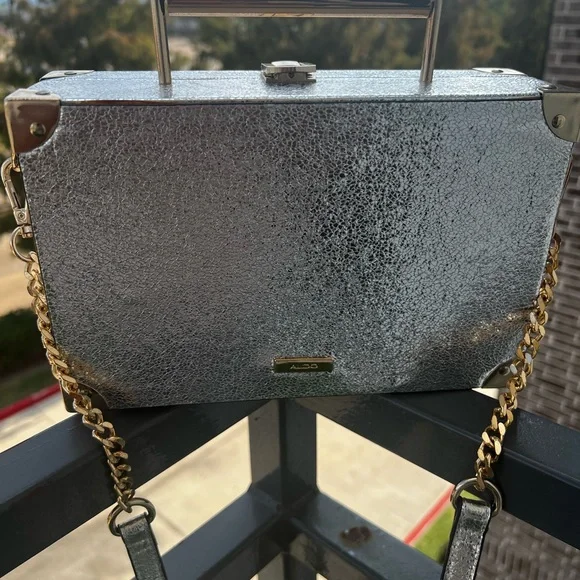 Aldo Silver and Gold Boombox Bag - Picture 8 of 9